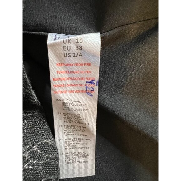 YUMI Dress Small US 2 4 EUR 38 UK 10 Black Shimmer Stretch Career Church NWT NEW - Picture 9 of 9